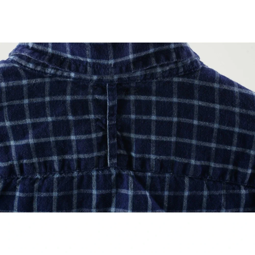 Banana Republic Camden 100% Linen Men's Medium Blue‎ Check Button Down Shirt